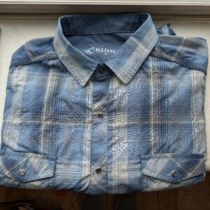 Kuhl's Blue Plaid Men's Active Shirt